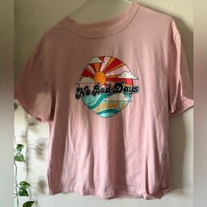 No Bad Days Pink Graphic Tee - women’s & Tops